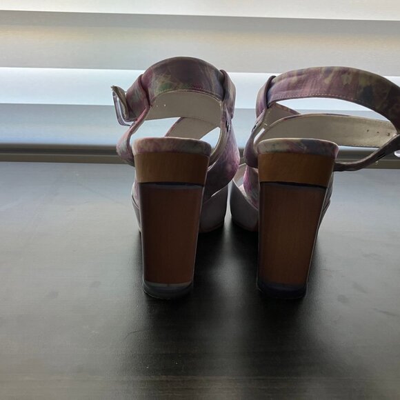 Miista Chunky Clear Heeled Sandals in Opal Water, Size 9 - Picture 2 of 6